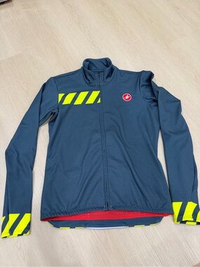 Men’s Castelli Long Sleeve Cycling  Jacket Fleece Lined XL Gray